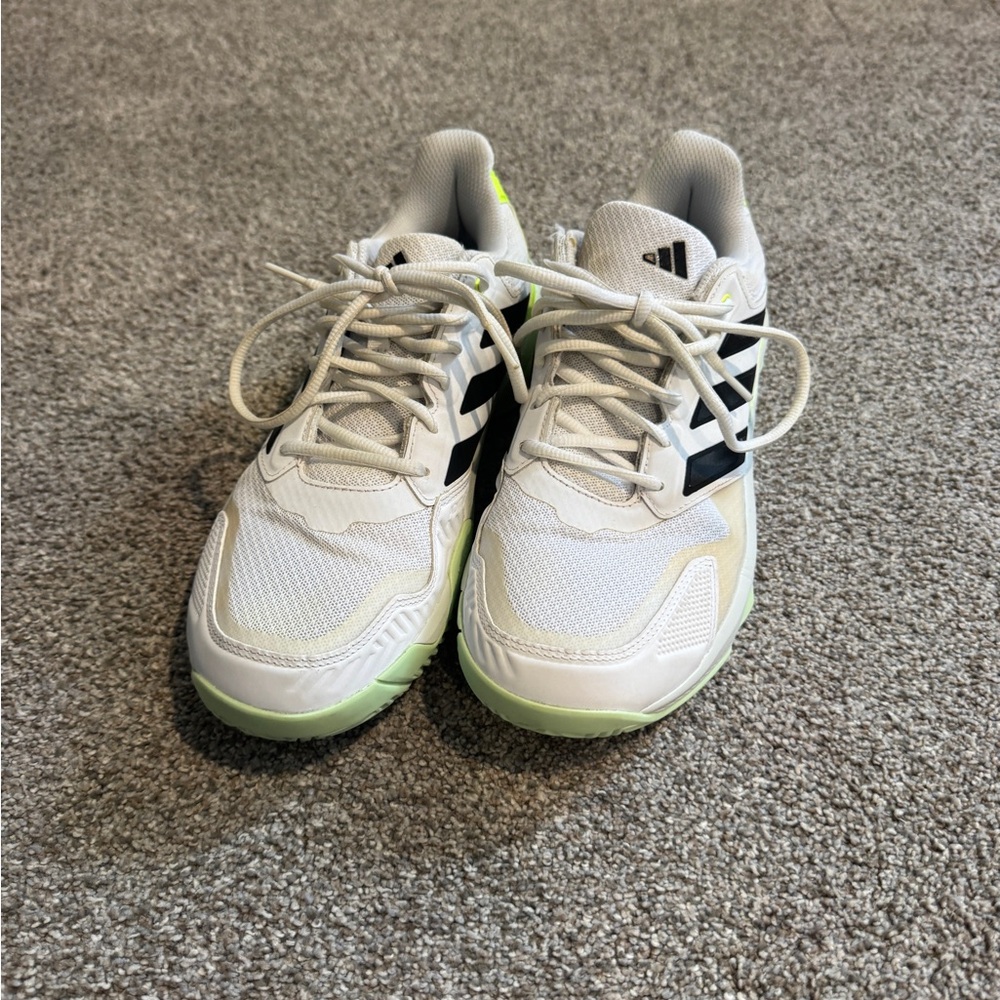 Adidas CourtJam Tennis Shoes White Neon Green Men’s 9